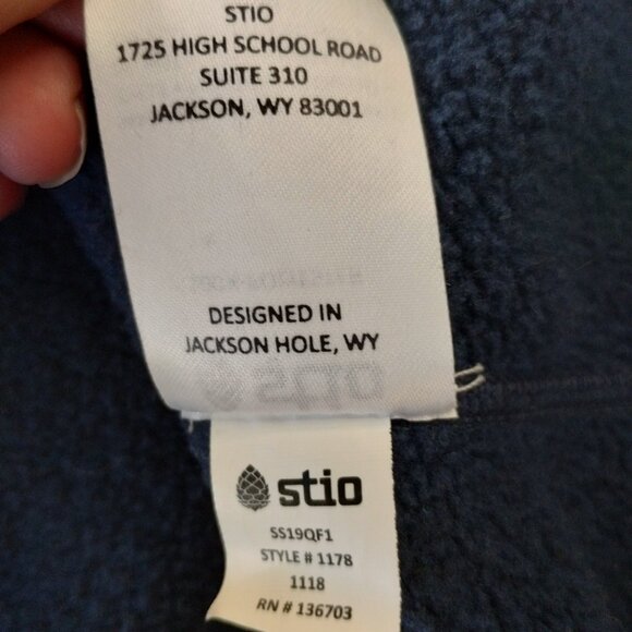 Stio Sweetwater Quarter Zip Fleece Hoodie Blue  Size M - Picture 8 of 9
